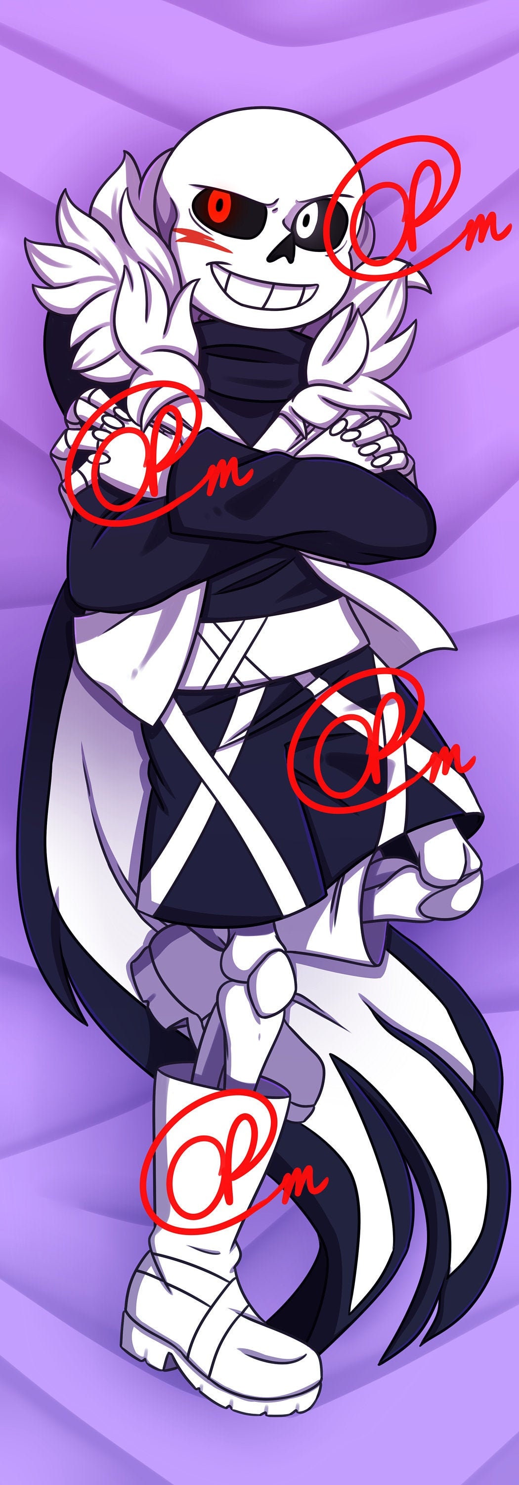 Crosssans xtale/undertale AU Dakimakura/body Pillowcase 