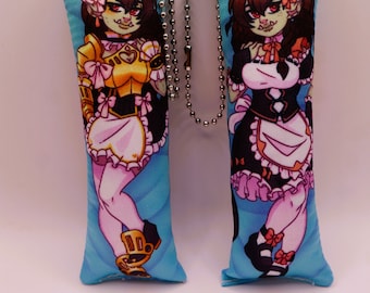 Okutsuna (Waifu Handbook) Mini Dakimakura/Pillow Keychain
