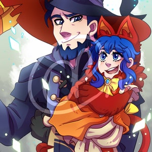 Halloween Hector and Lilina (Fire Emblem: Heroes) Art Print