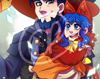 Halloween Hector and Lilina (Fire Emblem: Heroes) Art Print