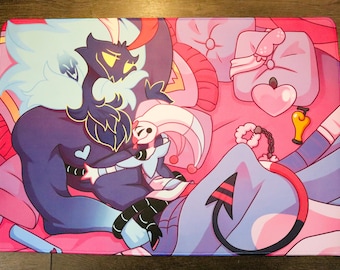 Tapis de bureau Asmodée et Fizzarolli (Helluva Boss)