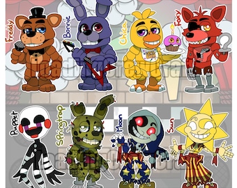 Ensemble voyageur debout en acrylique Five Night's at Freddy's