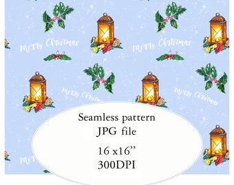 Winter, Merry Christmass digital pattern, hand drawn,  christmas background, download