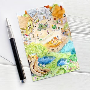 Carte postale : Pays magique au printemps