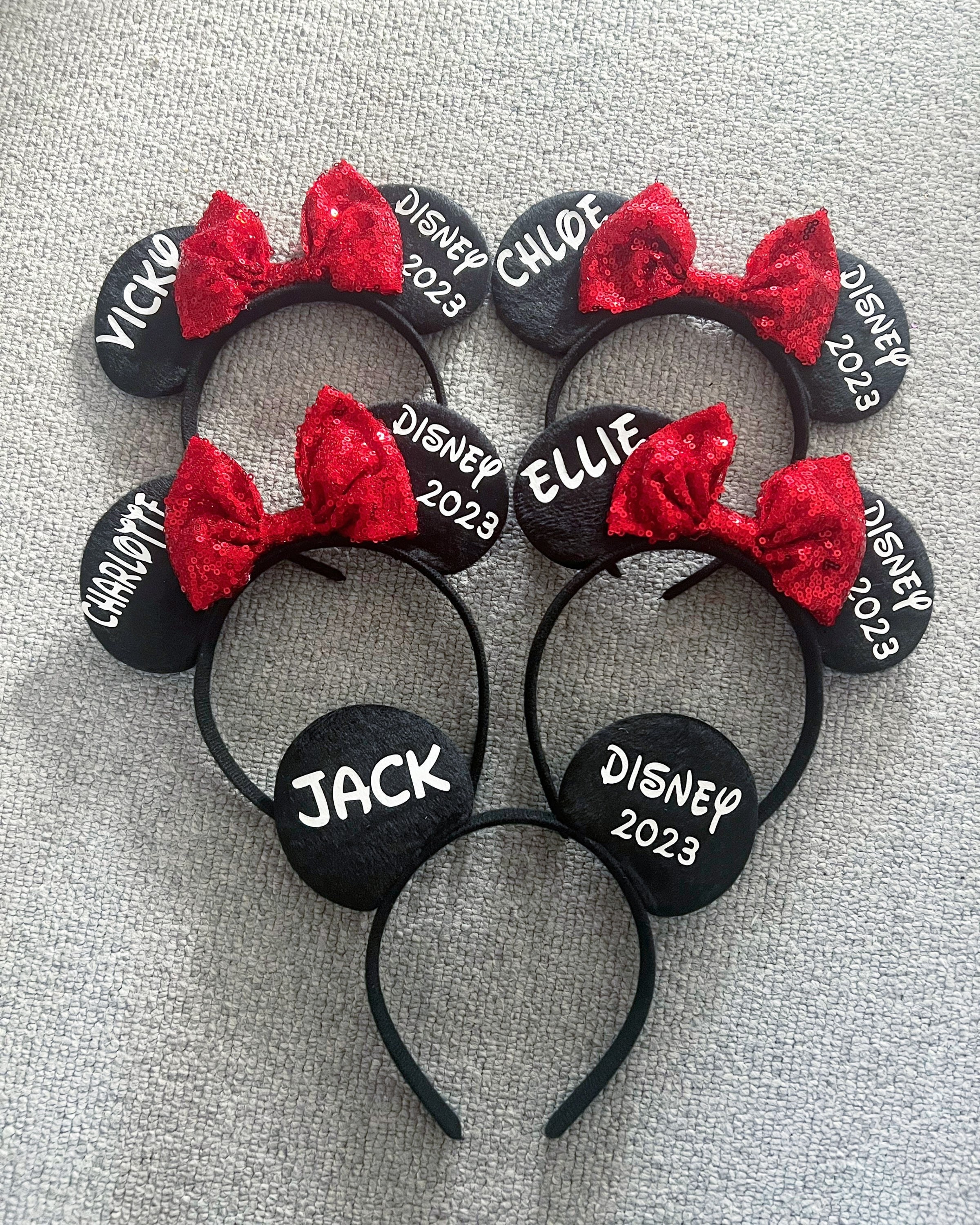Hand Embroidered Collar Design Minnie and Mickey Mouse Custom 