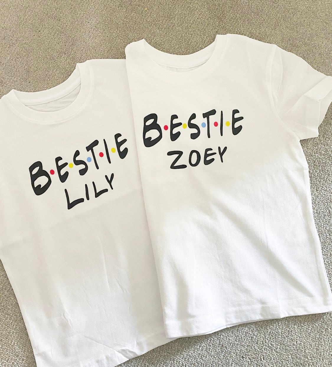 Personalised Best Friends Girls Bestie T-shirt Top Birthday - Etsy UK