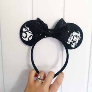 Bandeau Disney Star Wars Trip Minnie avec oreilles de Mickey Mouse et n&#39;importe quel nom de personnage