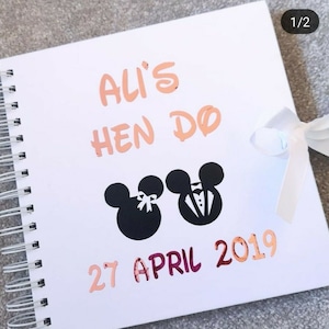 Personalised Disney Hen Bachelorette Scrapbook Photo Memory Book