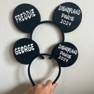 Personalised Matching Family Disney Trip Minnie Mouse Ears Mickey Bow Any Name headband image 10