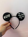 Personalised Family first Disney trip castle Minnie Mouse Ears Mickey Bow Any Name 2026 Christmas gift boys girls Disneyland Disney world