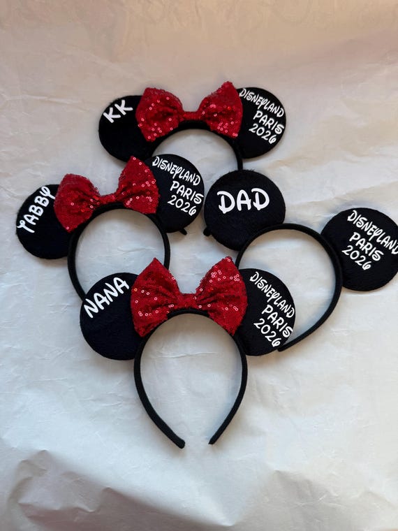 Boys Girls Personalised Matching Family Disney Trip Minnie  🎀GET A MATCHING BOW/HEADBAND🎀 main image 0