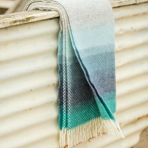 Ombre seaside wool blanket