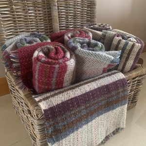 British made Recycled All Wool  Blanket /Throw