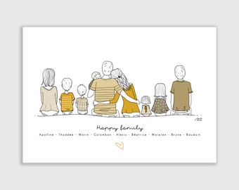 Portrait De Famille Etsy