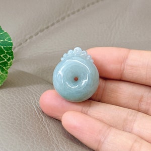 Donut Jadeite Jade Pendant, Jade Donut Pendant, Untreated , Type A Jade, Grade A Jade, Burma Jadeite Jewelry, Fei Cui Jade Jewelry
