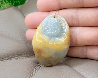 Colgante de Buda de Jade tallado a mano: Jadeíta natural de grado A, jade birmano