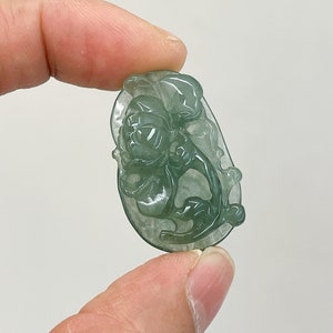Lotus Flower Jade Pendant, Lotus Jade Pendant, Jadeite Jade Pendant, Grade A Jade, Type A Jade, Untreated Burma Jadeite, Hand Carved