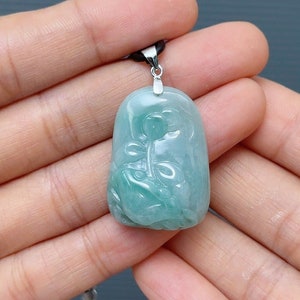 Crab Jadeite Pendant, Crab with Coin, 八方來財, Feng Shui Jade Jewelry, Untreated Grade A Jade, Natural Burma Jadeite, Fei Cui Pendant