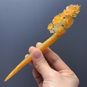 Plum Blossom hairpin, Plum Blossom Hair Stick, Xiu Jade Hairpin, Untreated Red, Certificate Natural Xiu Jade, Gift for Her