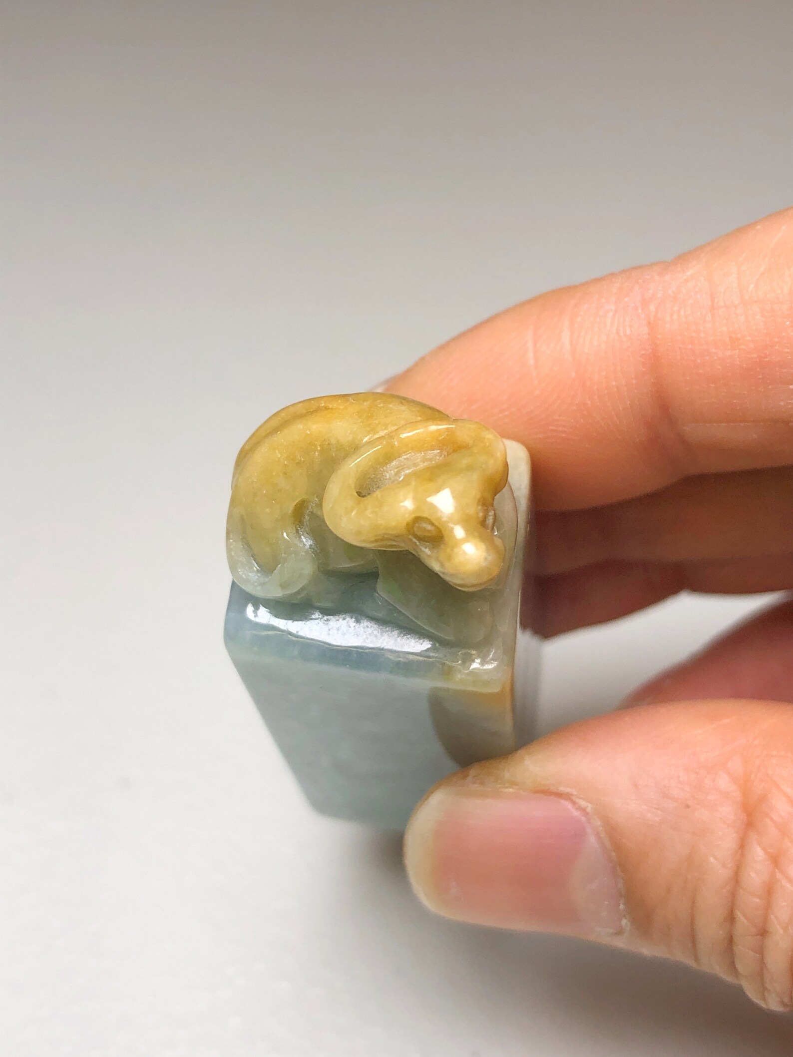 Jadeite Jade Ox Seal Chop Ox Jade Statue Jadeite Jade Etsy UK