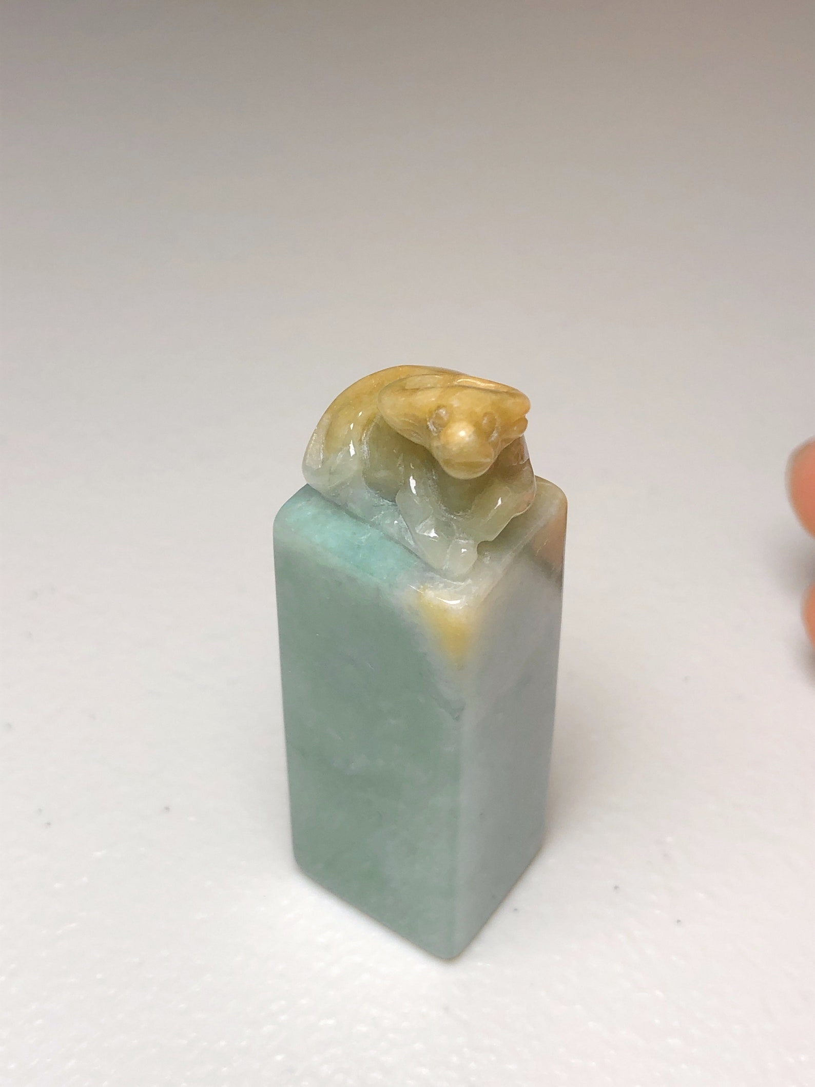 Jadeite Jade Ox Seal Chop Ox Jade Statue Jadeite Jade Etsy UK