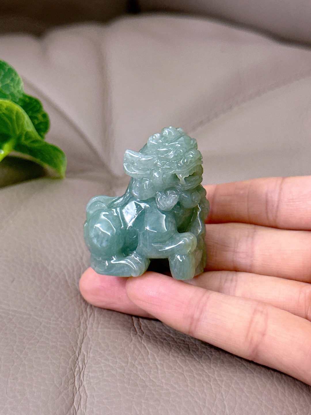 Auspicious Lion Jadeite Jade Statue Jade Lion Statue Etsy