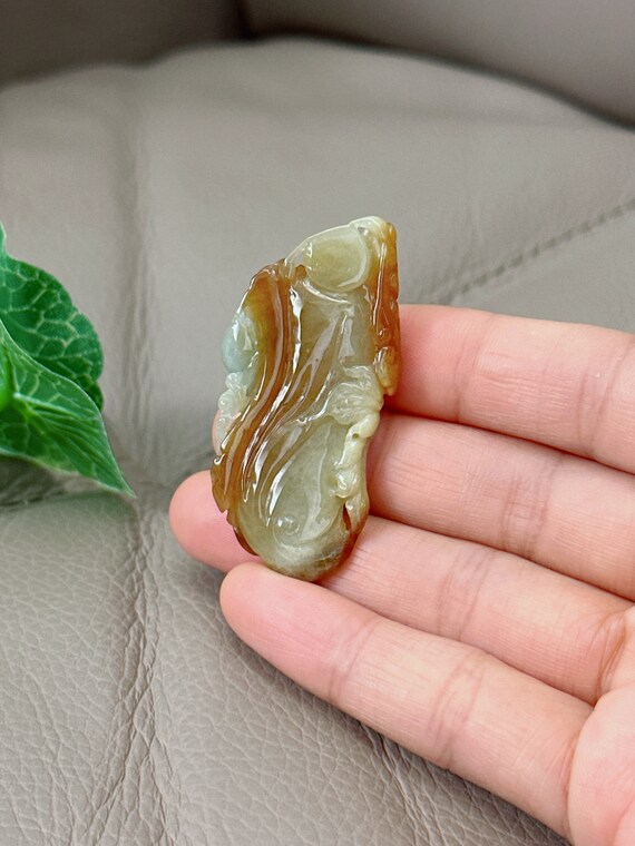 鳳凰玉佩天然A貨翡翠ペンダント ⁄ 玉石ネックレス ⁄ 浴火鳳凰 天然翡翠
