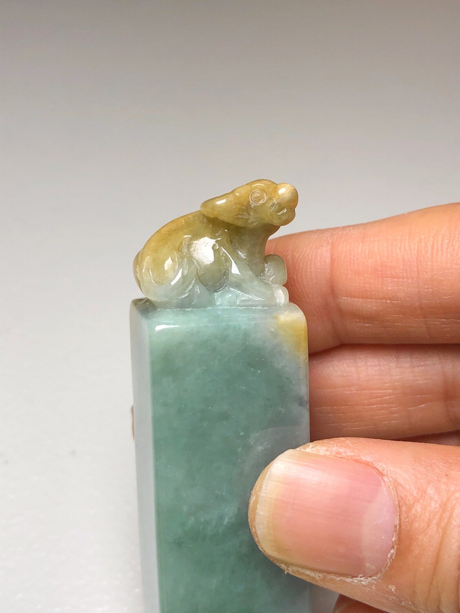 Jadeite Jade Ox Seal Chop Ox Jade Statue Jadeite Jade Etsy UK