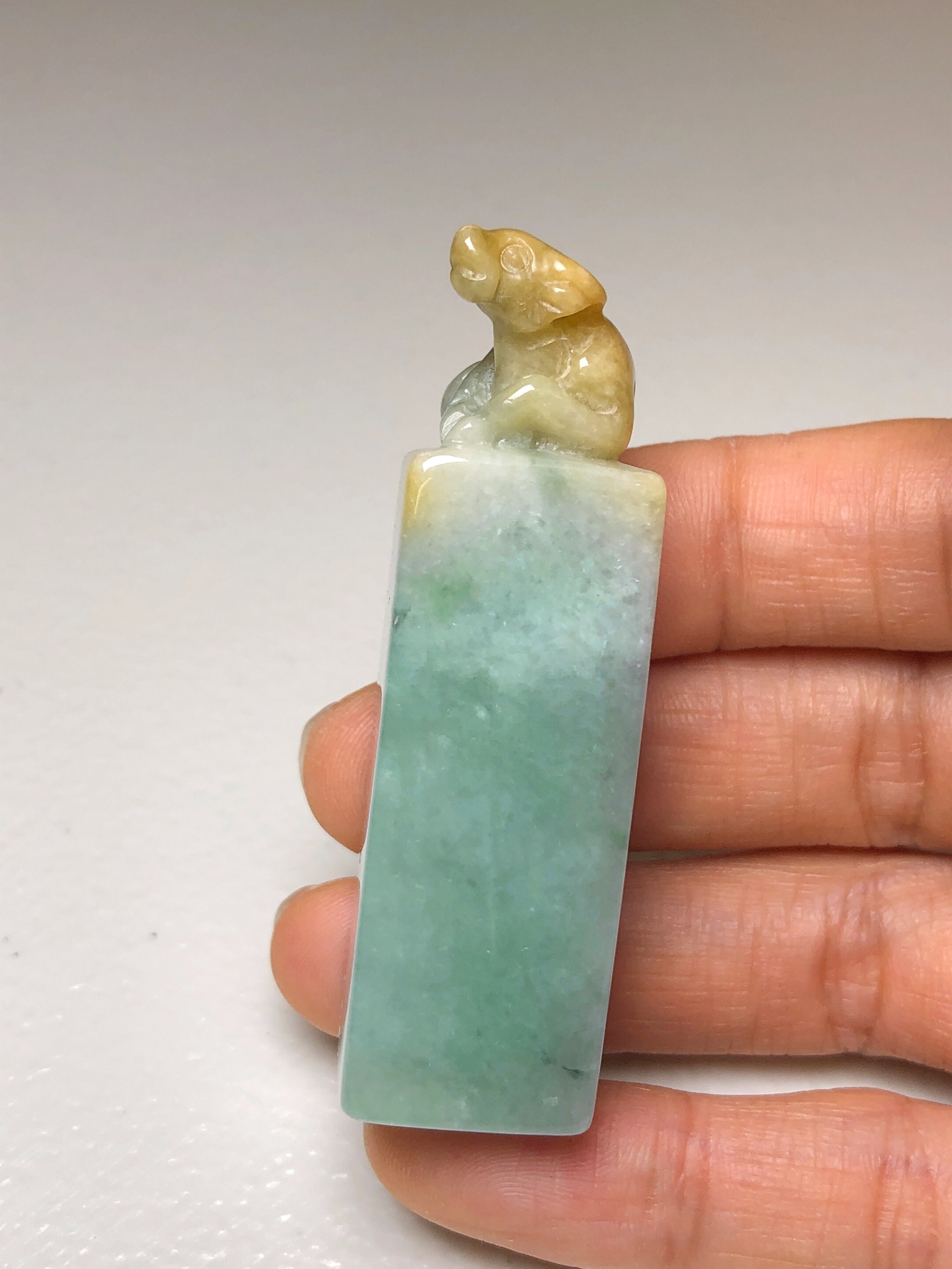 Jadeite Jade Ox Seal Chop Ox Jade Statue Jadeite Jade Etsy UK