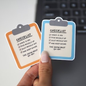 Checklist Sticker: Positive Affirmations, Mental Health Reminder