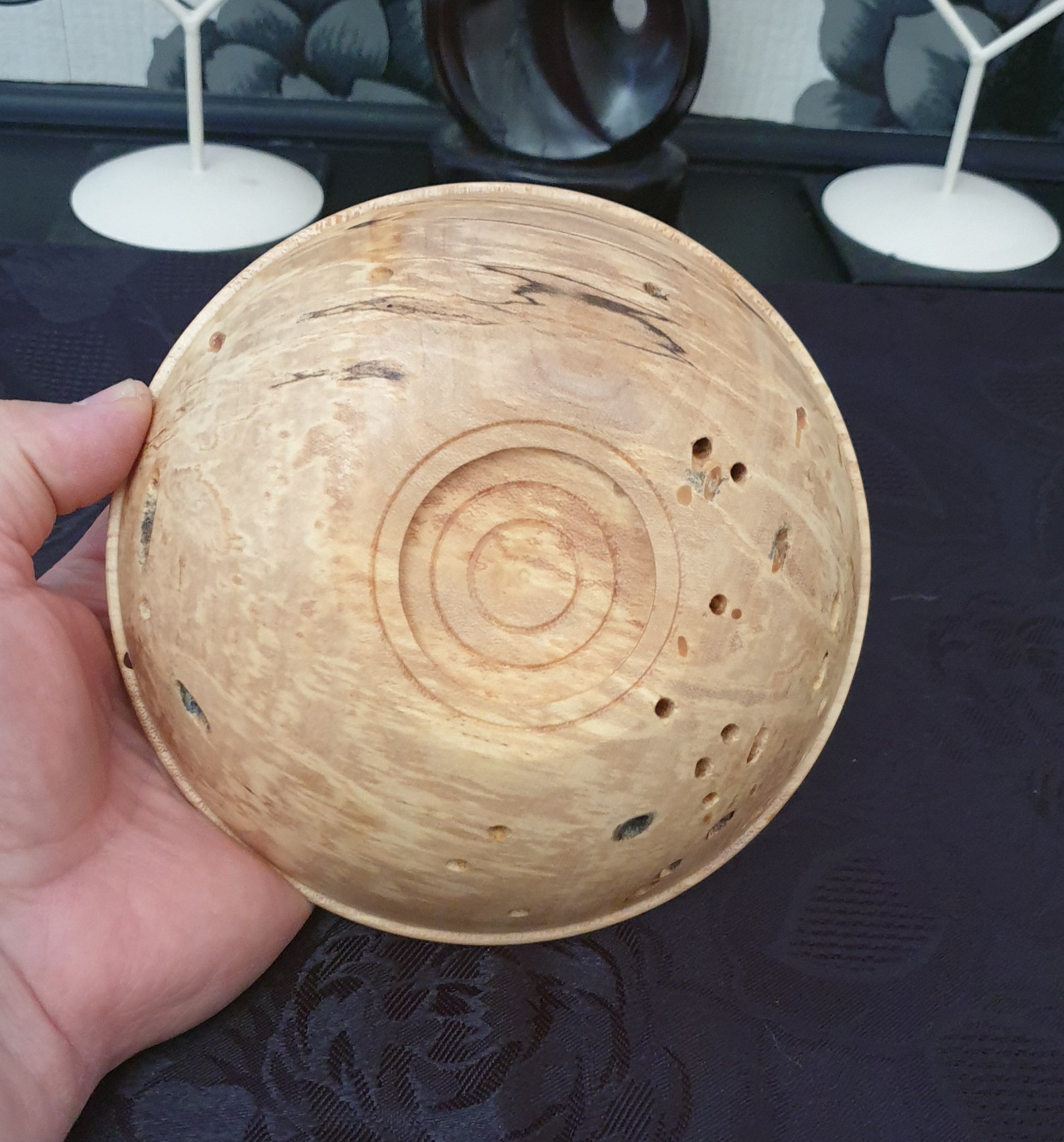 A Wooden Potpourri Bowl Handmade Plum Wood Bowl Special Gift Etsy