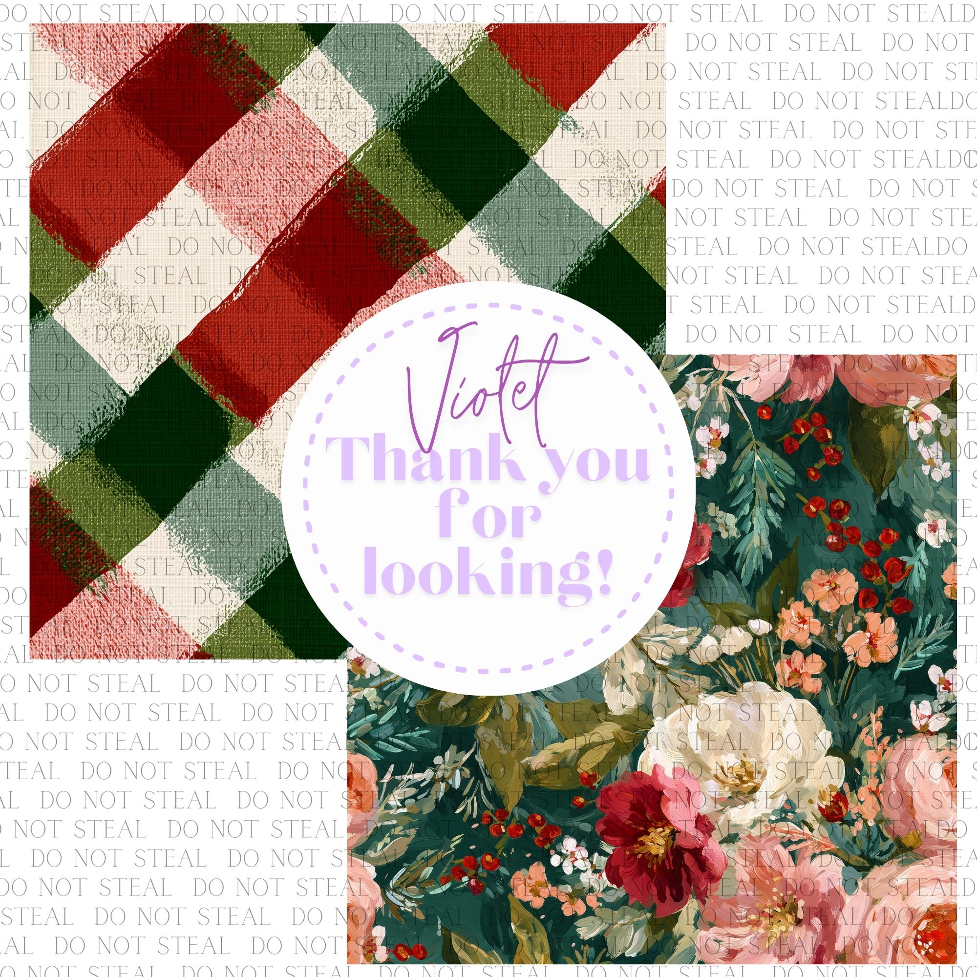 Seamless Christmas Floral Pattern Pack | Vintage Christmas Garden ...