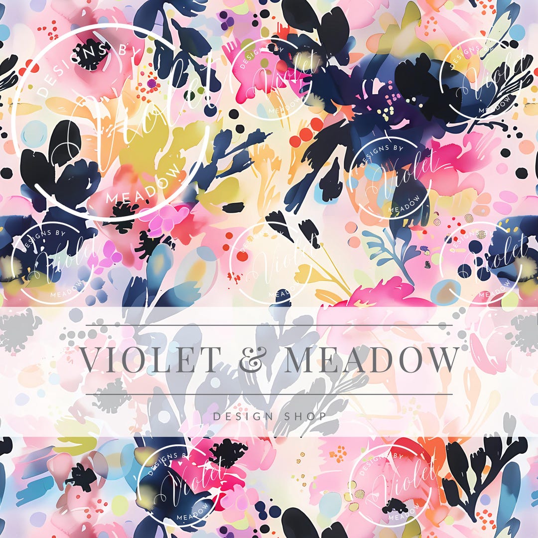 Preppy Flowers Seamless Pattern | Preppy Floral Digital Paper ...