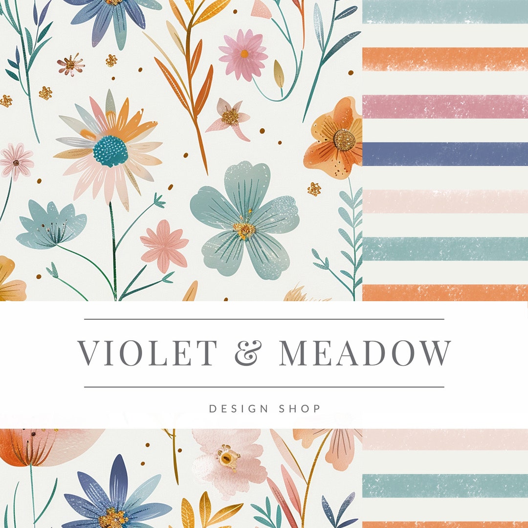Boho Flower Floral Design Seamless Pattern Repeating for Fabric ...