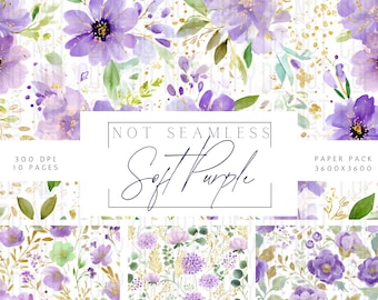 Flower Paper Pack | Floral Pattern | Spring flowers Digital Download | Printable Scrapbook Paper | Summer Papers