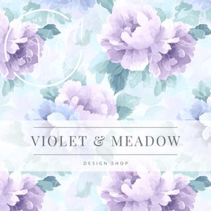 Shabby Chic Flowers Seamless Pattern, Soft Pastel Watercolor  Surface Design, Watercolor Seamless Pastel Flowers