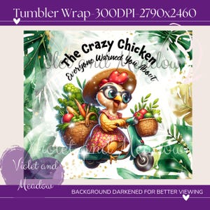 Funny Chicken 20 oz Skinny Tumbler Sublimation Design, Sarcastic Chicken Tumbler Wrap, Tumbler Wrap PNG, Digital Download Sublimation