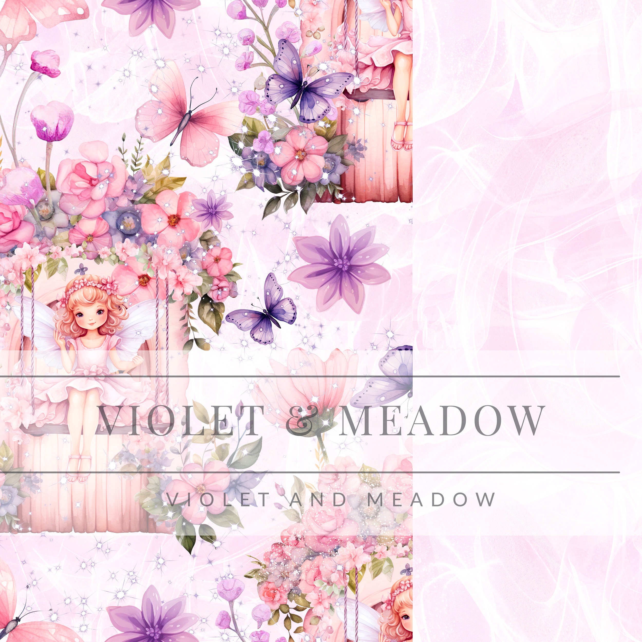 Seamless Pink Fairytale Digital Download, Seamless Fairy, Seamless ...