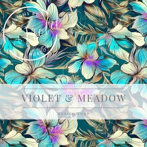 Purple and blue Flowers | Seamless Patterns | Digital Download | Flower | Printable Digital Paper | Repeating Pattern | Fabric Printing