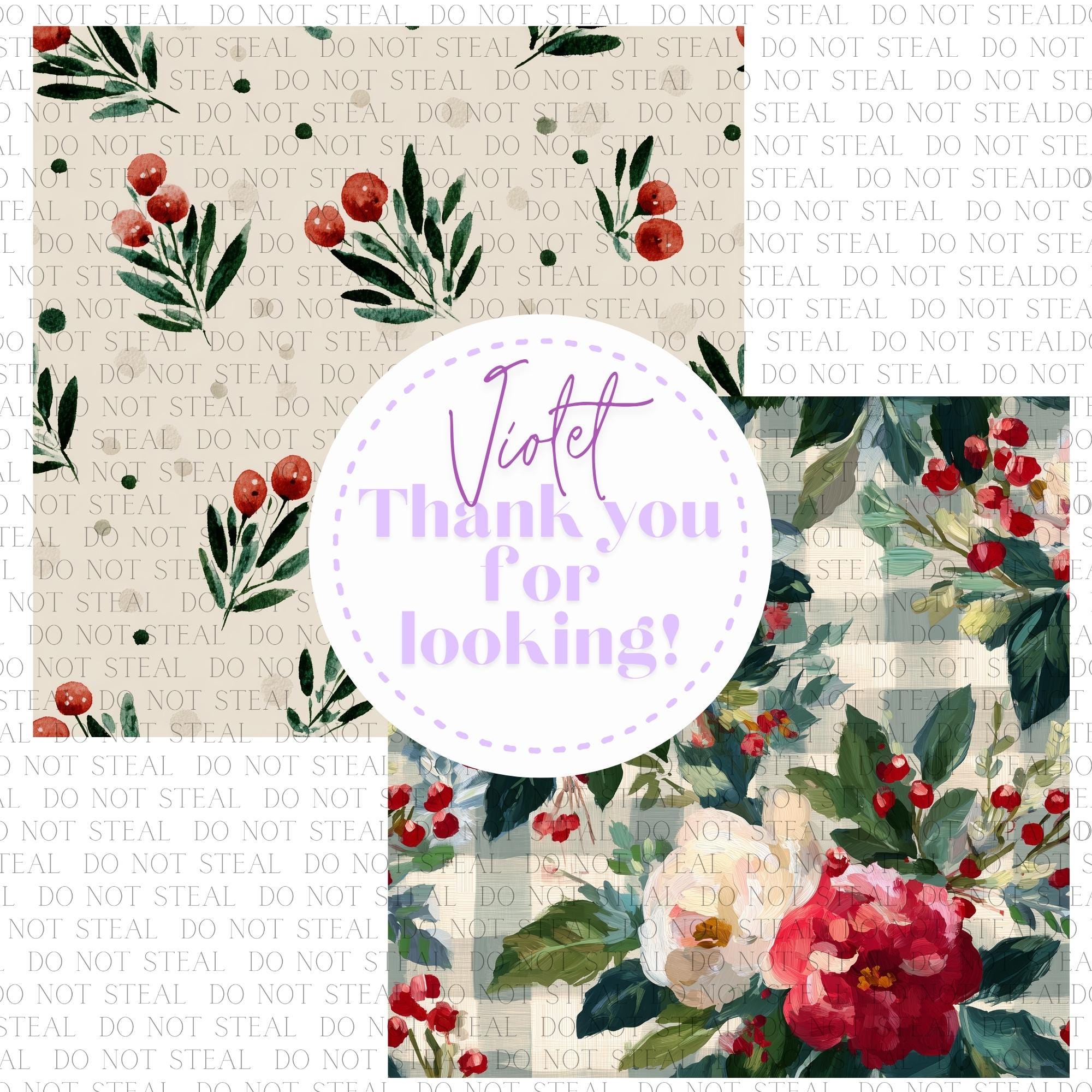 Seamless Christmas Floral Pattern Pack | Vintage Christmas Garden ...