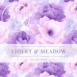 Shabby Chic Flowers Seamless Pattern, Soft Pastel Watercolor  Surface Design, Watercolor Seamless Pastel Flowers