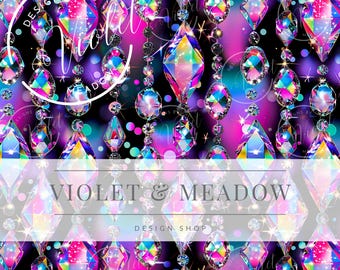 Seamless Iridescent Jewels  Pattern Background,Beaded Pattern, Seamless Watercolor Pattern, Ditsy Floral  Pattern Commercial Use