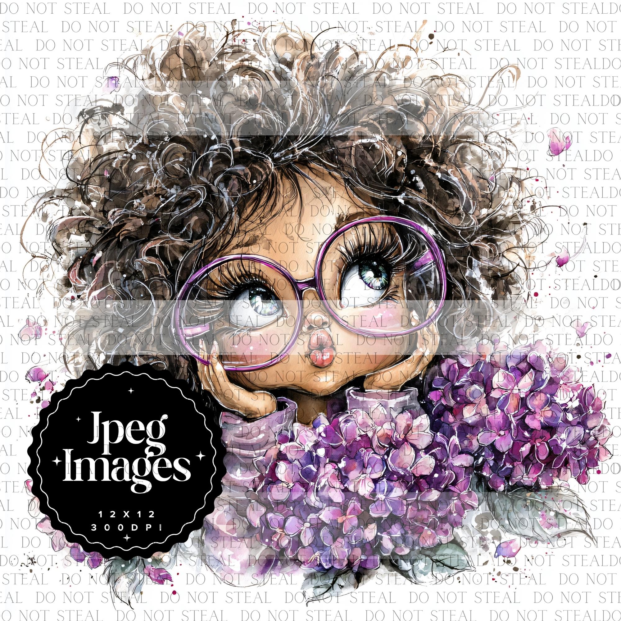 Girl and Flowers Watercolor Clipart Bundle (JPEG Digital Download) - Etsy