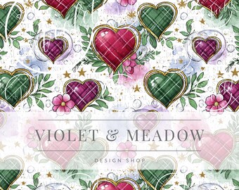 Motif coeur transparent | Modèle sans couture imprimable de papier numérique de sublimaton de modèle de répétition de Saint-Valentin pour l'impression de tissu