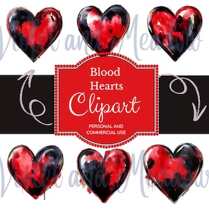 Red Hearts clip arts Sublimation PNG , Transparent background, Digital Download, Commercial Use, Valentine&#39;s day, Clipart Bundle