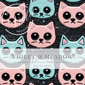 Seamless Cat Pattern | Seamless Patterns | Digital Download | Printable Digital Paper | Repeating Pattern | Fabric Printing