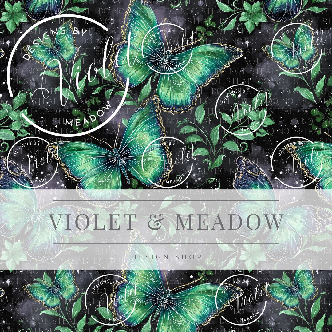 Green Butterflies | Floral | Cute Seamless Repeat Pattern | Backgrounds ...
