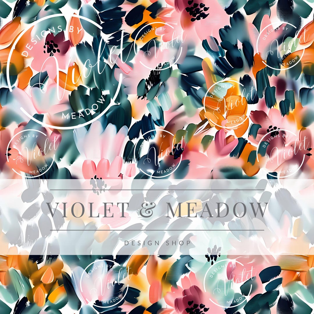 Preppy Flowers Seamless Pattern | Preppy Floral Digital Paper ...