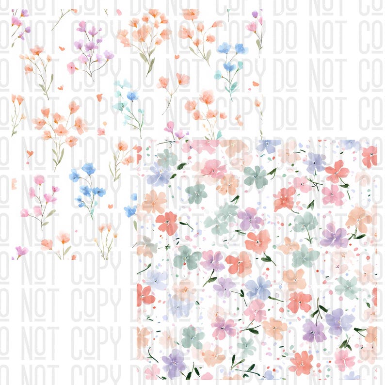 Floral Pastel Paper Pack | Floral Seamless Pattern | Spring Flowers ...