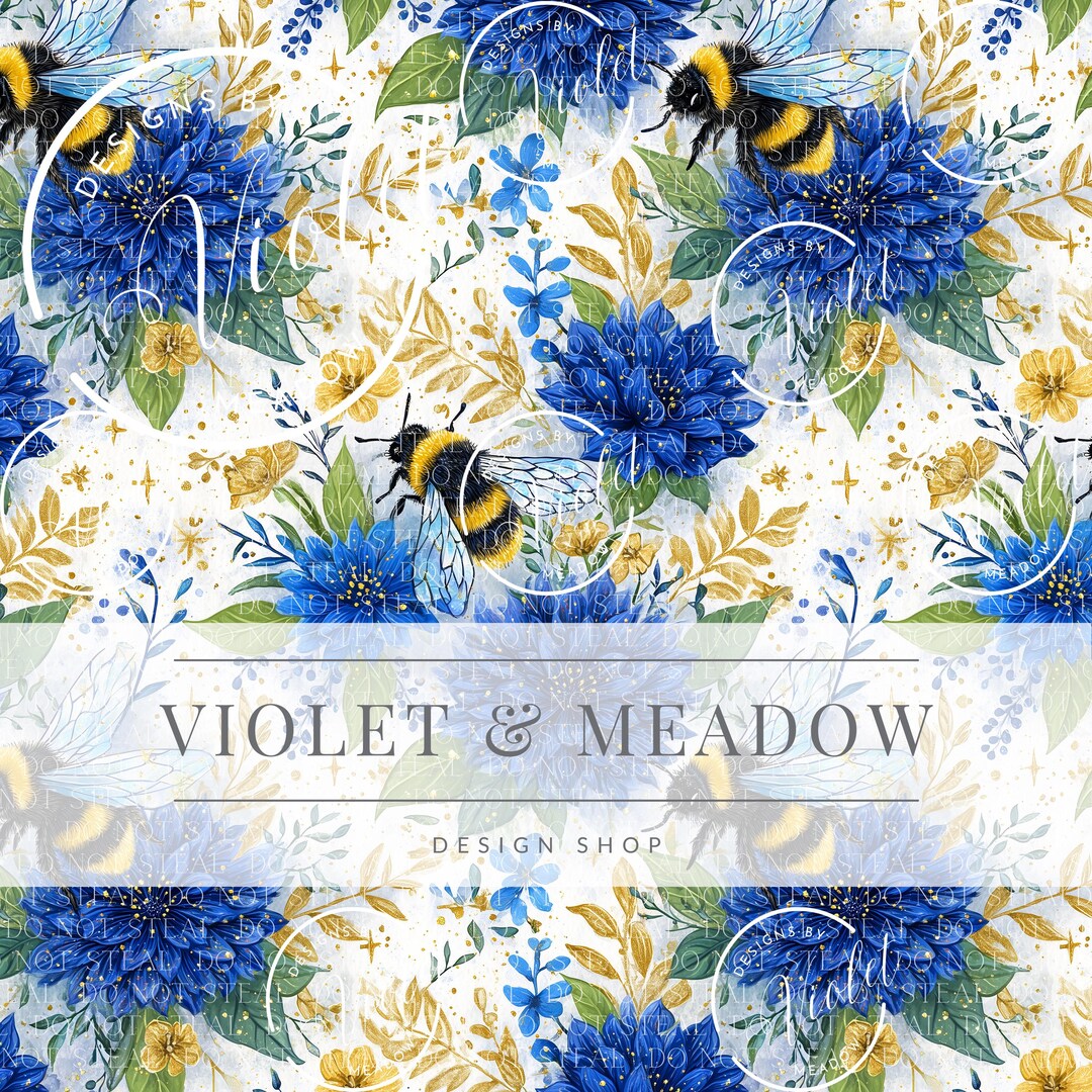 Seamless Bee Pattern | Spring Seamless Repeat Pattern Printable ...